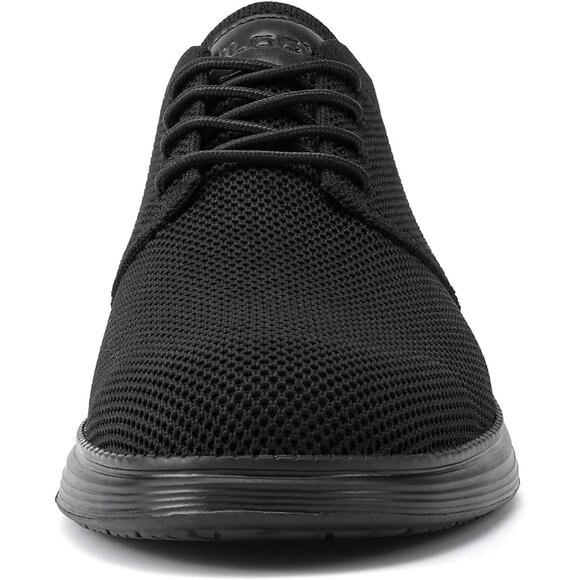 ⚡VILOCY Men's All Black Fashion Business Comfortable Breathable Dress Sneaker - Picture 5 of 9